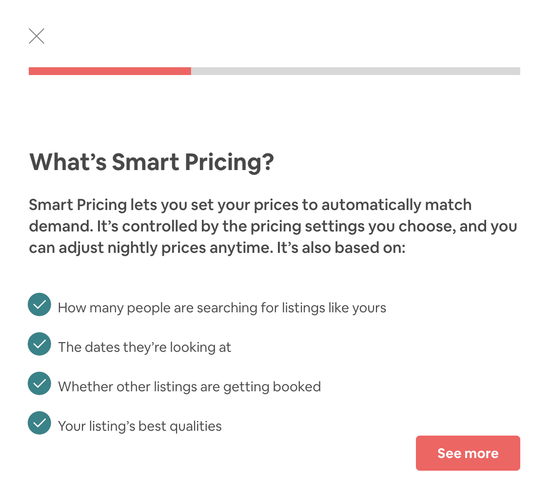 Airbnb smart pricing