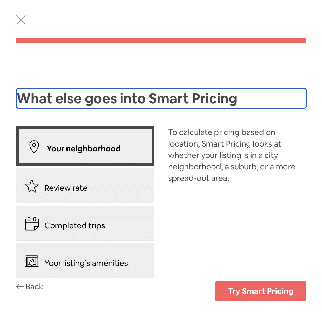 Airbnb smart pricing neighborhood